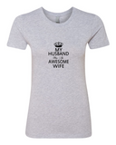SHORT SLEEVE T SHIRT MY HUSBAND HAS AN AWESOME WIFE
