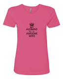 SHORT SLEEVE T SHIRT MY HUSBAND HAS AN AWESOME WIFE