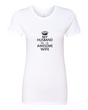 SHORT SLEEVE T SHIRT MY HUSBAND HAS AN AWESOME WIFE