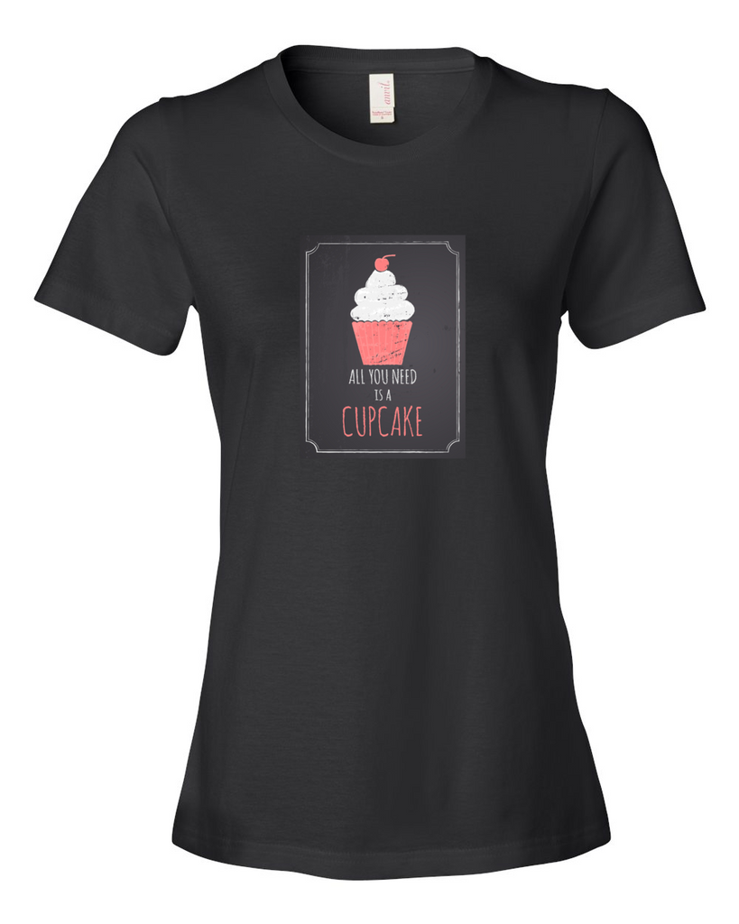 Women's Summer Tee Cupcake Motive