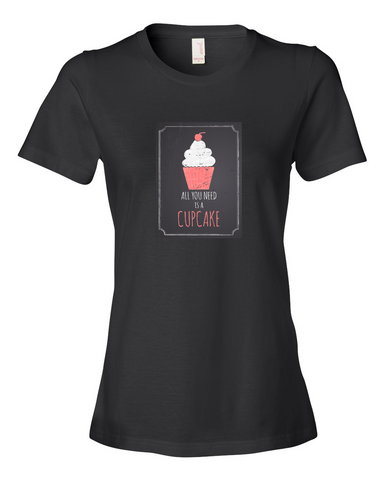 Women's Summer Tee Cupcake Motive