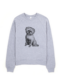 Unisex Fleece Sweatshirt Maltese Terrier Design