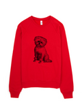 Unisex Fleece Sweatshirt Maltese Terrier Design