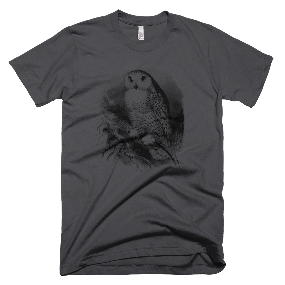 Men's Summer Tee Shirt Snowy Owl Design