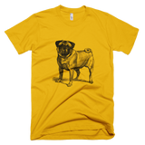 Mens Summer Tee Shirt Pug Design