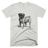 Mens Summer Tee Shirt Pug Design