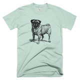 Mens Summer Tee Shirt Pug Design