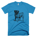 Mens Summer Tee Shirt Pug Design