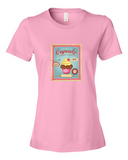 Women's Summer Tee Vintage Cupcake Motive