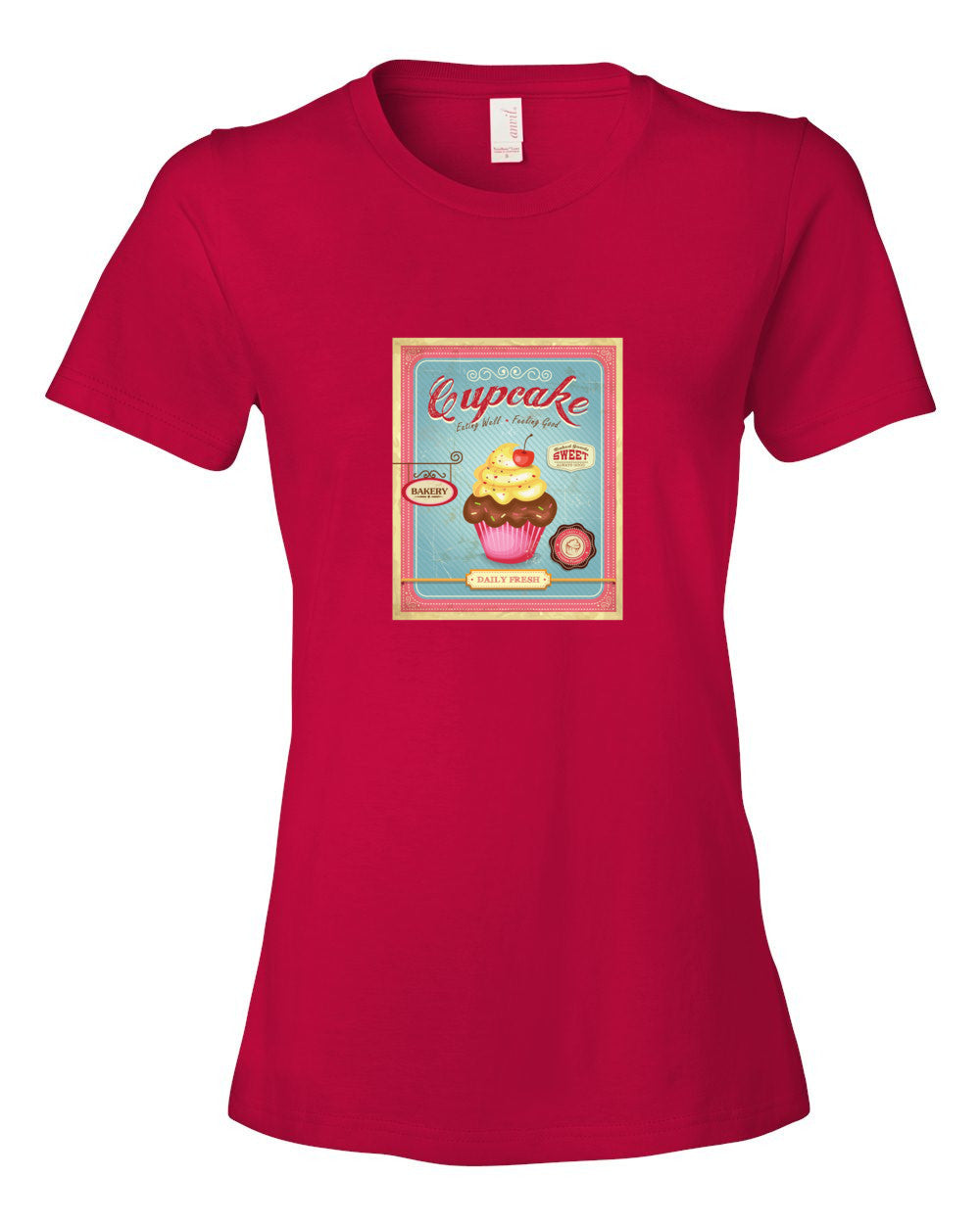 Ladies Tee Vintage Cupcake